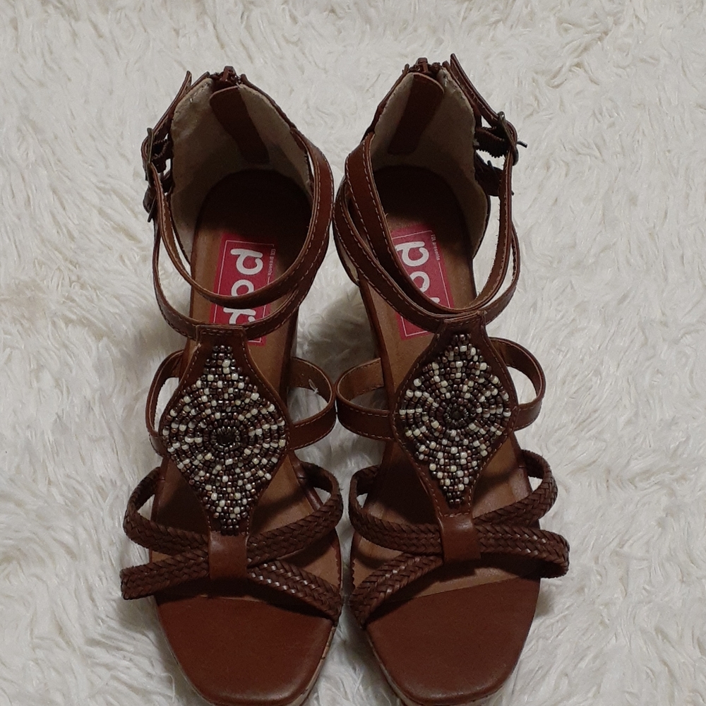 Tan Brown wedge